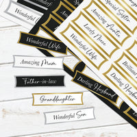 Foiled Relatives Banners Selection, 96 Sentiments