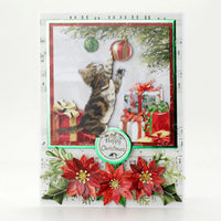 Traditional Christmas, Die Cut Flowers & Leaves, 12 sheets