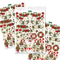 Petite Poinsettias Die Cut Embellishments, 3 sheets