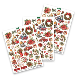 Nostalgic Christmas Die Cut Embellishments, (pack of 3)
