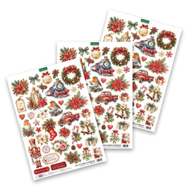 Nostalgic Christmas Die Cut Embellishments, (pack of 3)