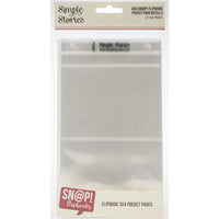 (2) 3"X4" Pockets - Simple Stories Sn@p! Pocket Pages For 4"X6" Flipbooks 10/Pkg