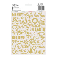 Rosie's Studio Sleigh Bells Ring Foil Puffy Stickers 2 sheets