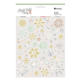Rosie's Studio Sleigh Bells Ring Glisten Stickers