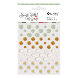 White, Gold, Soft Green, Neutral Shades - Rosie's Studio Sleigh Bells Ring Gemstones