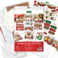 Poinsettia Garden Picket Fence, Card Making Kit