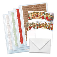 Poinsettia Garden Picket Fence, Card Making Kit