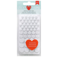White Dots, Assorted Sizes - Sticky Thumb Dimensional Adhesive Foam 275/Pkg