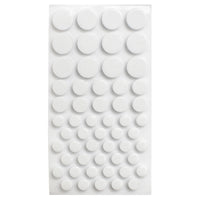 White Dots, Assorted Sizes - Sticky Thumb Dimensional Adhesive Foam 275/Pkg