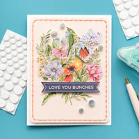 White Dots, Assorted Sizes - Sticky Thumb Dimensional Adhesive Foam 275/Pkg