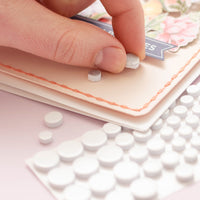 White Dots, Assorted Sizes - Sticky Thumb Dimensional Adhesive Foam 275/Pkg