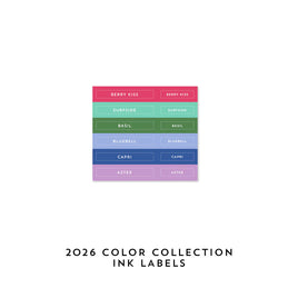 2026 Color Collection Ink Pad & Ink Cube Labels
