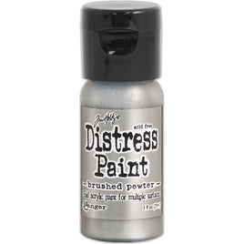 Brushed Pewter - Tim Holtz Distress Paint Flip Top 1oz