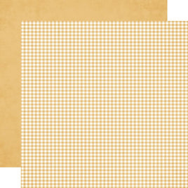 Saffron Gingham - Simple Vintage Autumn Breeze Double-Sided Cardstock 12"X12"