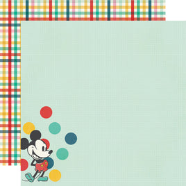 Meeting The Mouse - Simple Stories Happiest Place Double-Sided Cardstock 12"X12"