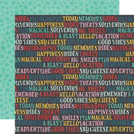 So Much Happy - Simple Stories Happiest Place Double-Sided Cardstock 12"X12"