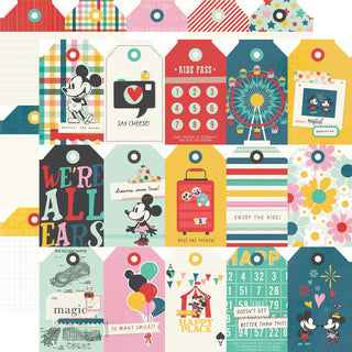 Tag Elements - Simple Stories Happiest Place Double-Sided Cardstock 12