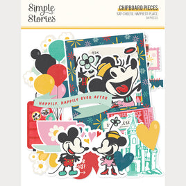 Say Cheese Happiest Place - Simple Stories Chipboard