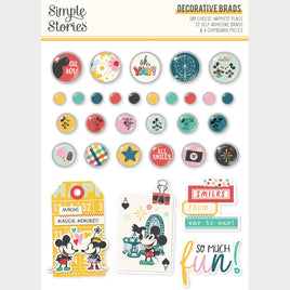 Say Cheese Happiest Place - Simple Stories Adhesive Brads