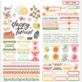 Pink Lemonade - Simple Stories Basics Cardstock Stickers 12"X12"