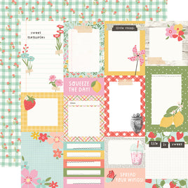 Journal Elements - Simple Stories Pink Lemonade Double-Sided Paper12"X12"