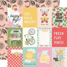3x4 Elements - Simple Stories Pink Lemonade Double-Sided Paper12"X12"
