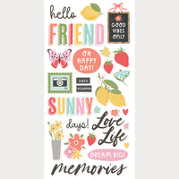 Pink Lemonade - Simple Stories Foam Stickers