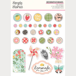 Pink Lemonade - Simple Stories Adhesive Brads