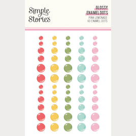 Pink Lemonade - Simple Stories Glossy Enamel Dots