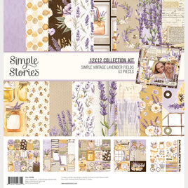 Simple Vintage Lavender Fields - Simple Stories Collection Kit 12"X12"