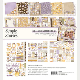 Simple Vintage Lavender Fields - Simple Stories Collector's Essential Kit 12"X12"