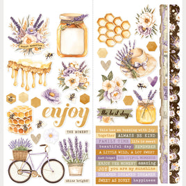 Simple Vintage Lavender Fields - Simple Stories Icon Cardstock Stickers 12"X12"