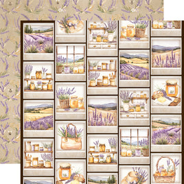 Sunshine & Honey - Simple Stories Lavender Fields Double-Sided Paper12"X12"