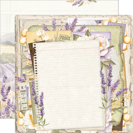 Lavender Skies - Simple Stories Lavender Fields Double-Sided Paper12"X12"