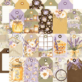 Tag Elements - Simple Stories Lavender Fields Double-Sided Paper12"X12"
