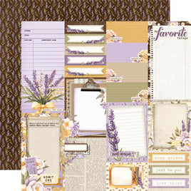Journal Elements - Simple Stories Lavender Fields Double-Sided Paper12"X12"