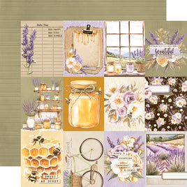 3x4 Elements - Simple Stories Lavender Fields Double-Sided Paper12"X12"