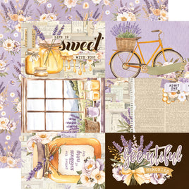 4x6 Elements - Simple Stories Lavender Fields Double-Sided Paper12"X12"