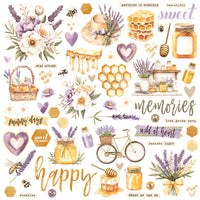 Simple Vintage Lavender Fields - Simple Stories Chipboard