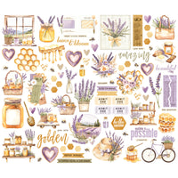 Simple Vintage Lavender Fields - Simple Stories Bits & Pieces Die Cuts