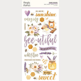 Simple Vintage Lavender Fields - Simple Stories Foam Stickers