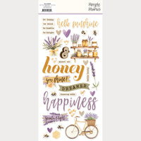 Simple Vintage Lavender Fields - Simple Stories Foam Stickers