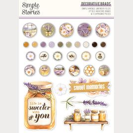 Simple Vintage Lavender Fields - Simple Stories Adhesive Brads