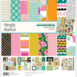 Color Me Happy - Simple Stories Collection Kit 12"X12"