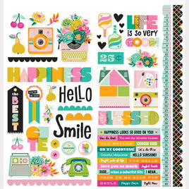 Color Me Happy - Simple Stories Icon Cardstock Stickers 12"X12"