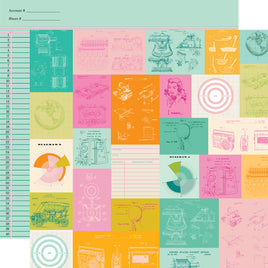 How Cool - Simple Stories Color Me Happy Double-Sided Paper12"X12"