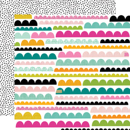 Right Now! - Simple Stories Color Me Happy Double-Sided Paper12"X12"