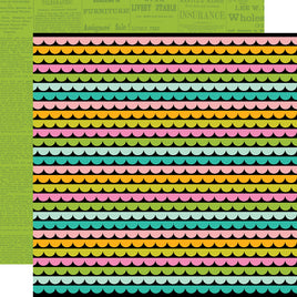 Okie Dokie - Simple Stories Color Me Happy Double-Sided Paper12"X12"