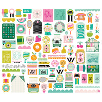 Color Me Happy - Simple Stories Bits & Pieces Die Cuts