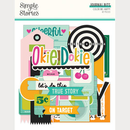 Color Me Happy - Simple Stoires Journal Bits & Pieces Die Cuts